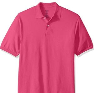 Polo dark pink man cotton